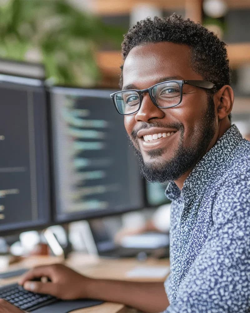 Happy SAAS founder